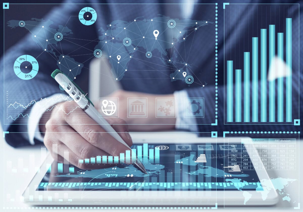 Business analysis, stock market analyzing and financial investment concept.