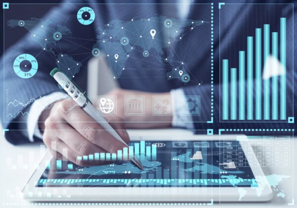 Business analysis, stock market analyzing and financial investment concept.